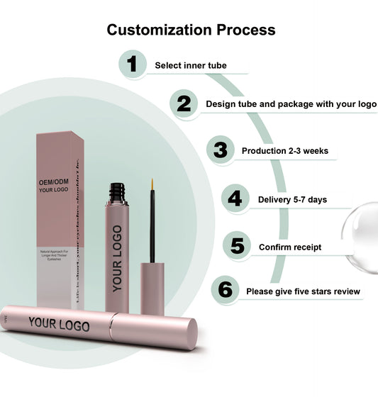 Wholesale Natural Organic Vegan Eye Lashes Enhancer Liquid Eyelash Growth Treatments Serum Private Label